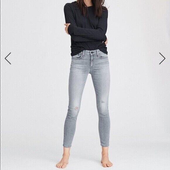 Rag & Bone Ankle Skinny Jeans Women's Griffin Gray Size 27 - Picture 1 of 7